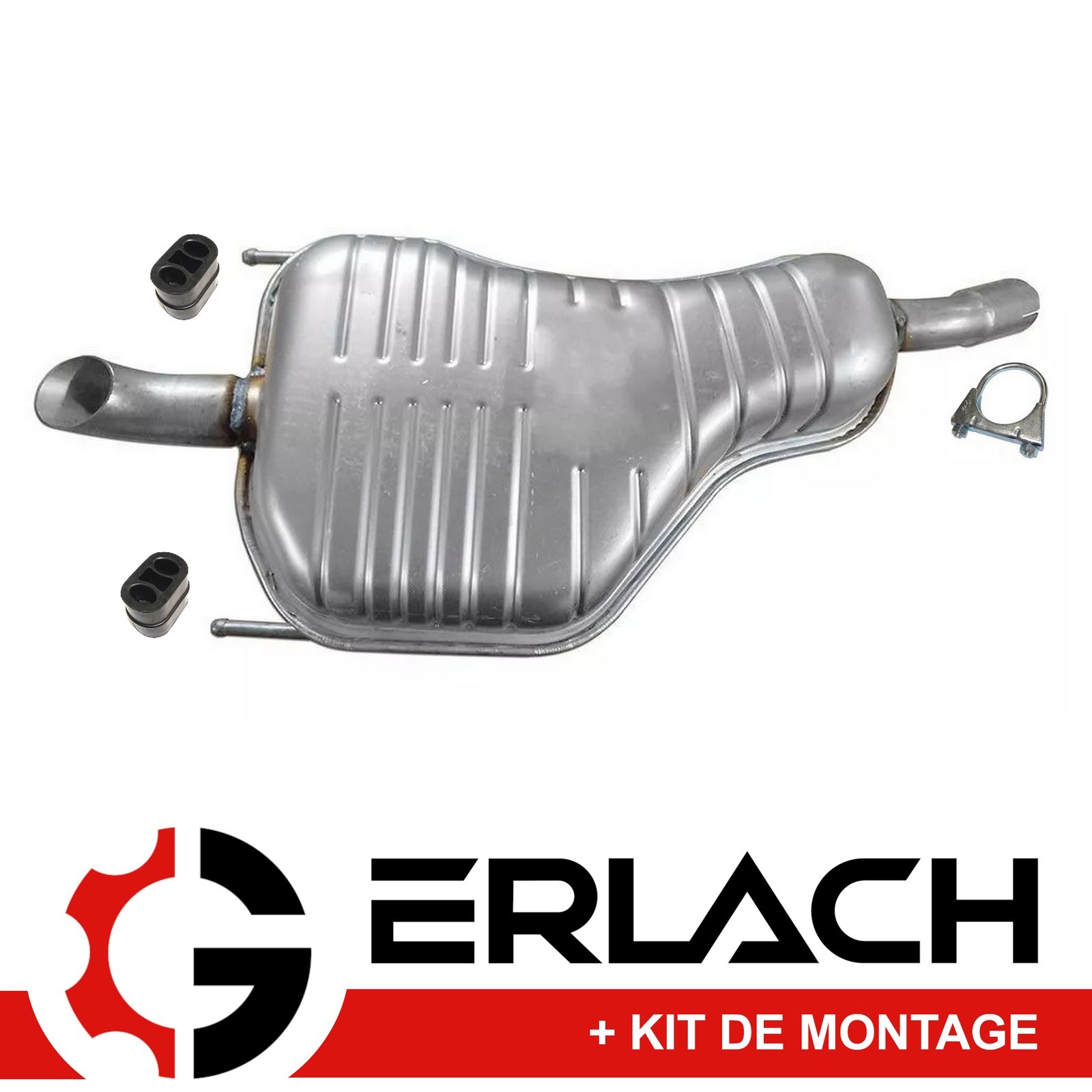 Silencieux arriere Opel Zafira 1.6 1.8 pot d echappement haute resistance en acier traite