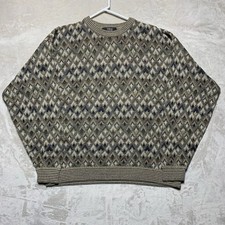 Vintage TSR Sweater Mens XL Geometric Abstract Grandpa Earth 90s Made In USA