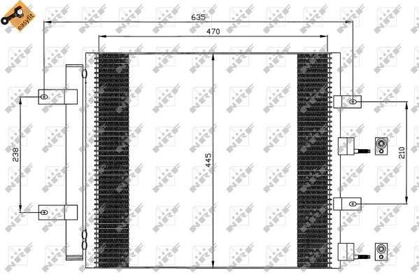 Condenseur de climatisation NRF 35604 en aluminium pour XR828762