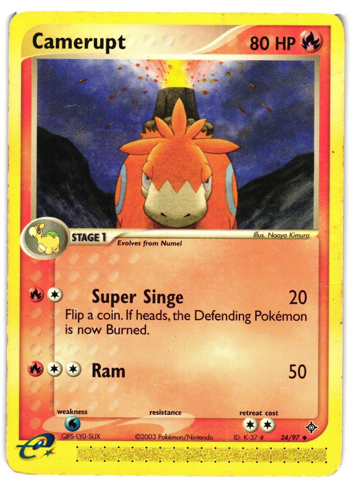 Pokemon TCG Dragon Camerupt 24/97 Uncommon HP/DMG