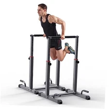  Dip Bar Station Set, 9 Level Adjustable, 1200lbs Heave Duty Dip Station for 