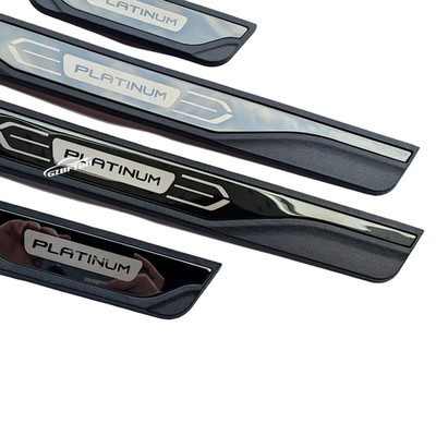 For Nissan Platinum Accessories Protector Door Sill Scuff Plate Car Sticker 4Pcs
