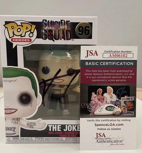 JARED LETO SIGNED THE JOKER SUICIDE SQUAD FUNKO POP FIGURE + JSA COA