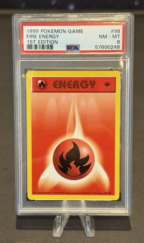 Fire Energy (1st Edition) graded PSA 8 for sale on eBay
