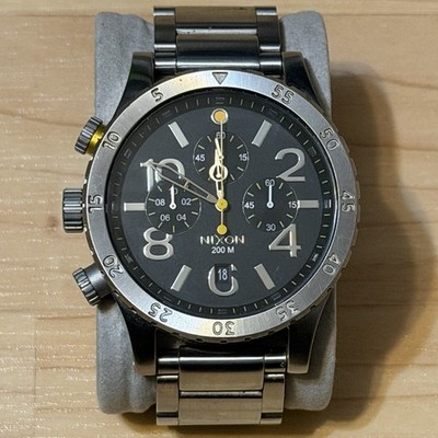 時計 Nixon the 48-20 Chrono Black/Silver Nixon The 48-20 Chrono 