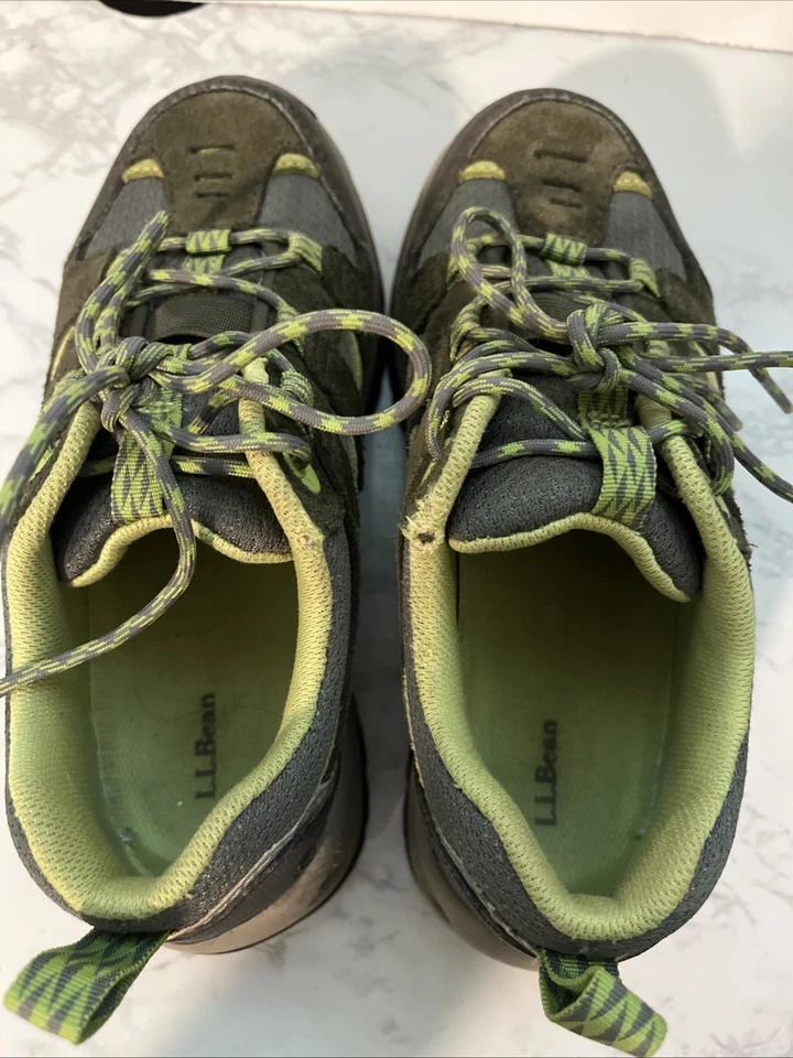 L.L. Zapato Deportivo Bean Trail Model Low Top Senderista Niño Grande Talla 1 Unisex Gris/Verde Foto 4 de 4