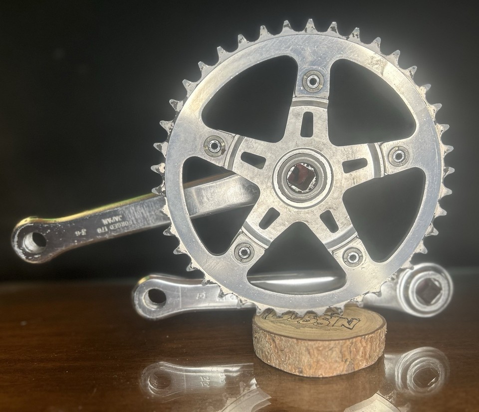 Pédalier Sugino 170 Mm Vintage BMX - Bras De Manivelle Carré Conique, Aluminium, Fabriqué Au Japon, Occasion