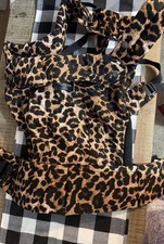 Momcozy Baby Carrier Leopard Print Adjustable Buckle Closure Brown Black