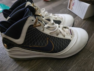 Nike Air Max LeBron 7 VII White Midnight Navy - Size 12