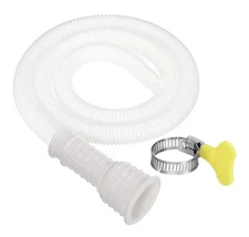 10ft Universal Window AC Drain Hose W Clamp, 16-25MM Mouth, Flexible Replacement