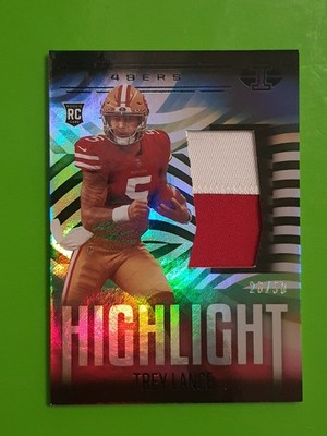 2021 Panini Illusions Highlight Swatches Trey Lance Rookie 49ers Black /50