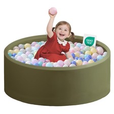 Soft Memory Foam Ball Pit for Toddlers - Indoor Play Pool for Kids Sage Green
