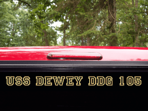  Calcomanía USS DEWEY DDG 105 Marina de los Estados Unidos Militar USN S01 - Imagen 1 de 4