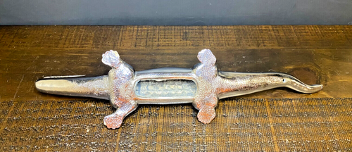Rare Vintage Original Alligator Chrome Hood Ornament Metal Rat Rod Accessory 15" - Picture 7 of 12