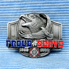VFW Proud To Serve Eagle Belt Buckle 1989 1990 Vintage Siskiyou .GTA108