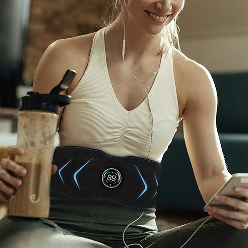 Rechargeable EMS Abdominal Muscle Toning Belt Trainer ABS Stimulator Toner Belt - Picture 5 of 10