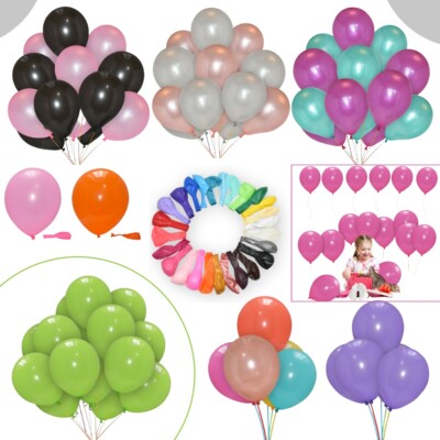50 x Latex SCHLICHTE BALLON BALLONS Helium BALLONS Hochzeit Qualität Party Geburtstag