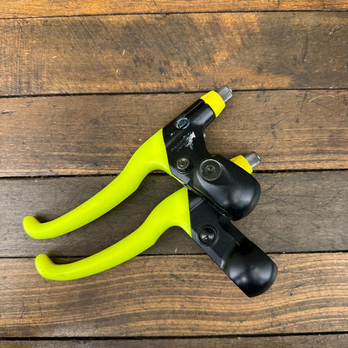 Vintage Dia Compe X-1 Brake Lever Set Neon Yellow Day Glow Vintage Dia Compe X-1 Brake Lever Set Neon Yellow Day Glow