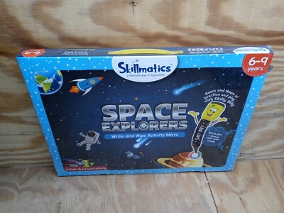 Skillmatics SPACE EXPLORES Write and Wipe Activity Mats