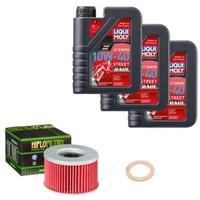 Hiflo ÖLfilter Set Liqui Moly 10W-40 Race 3L FüR Honda CX 500 CX500 Bj.1981