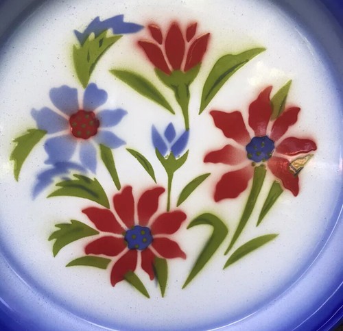Vintage Thai Traditional Flower Patterned Enamel Serving Tray Decor Medium 10 in - Picture 63 of 76