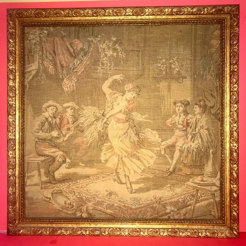 Framed Tapestry Wall Art Dancing Lady 21" X 21" eBay