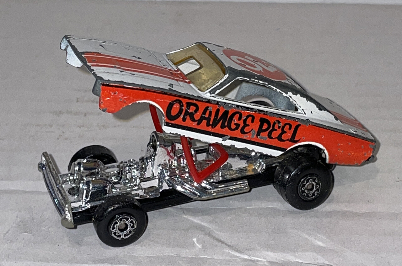 Matchbox Superfast Dodge Charger Orange Peel 70 1971 White Funny Car