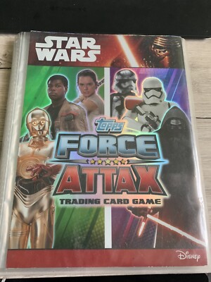 3 LEs-Fast Alle Base/Holo Star Wars Force Attax Erwachen der Macht Sammelmappe