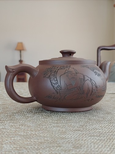 顾俊峰 宜兴紫砂壶 礼盒 Group Chinese Yixing Purple Clay Zisha Pottery Tea Set Teapot Cups - Picture 14 of 24