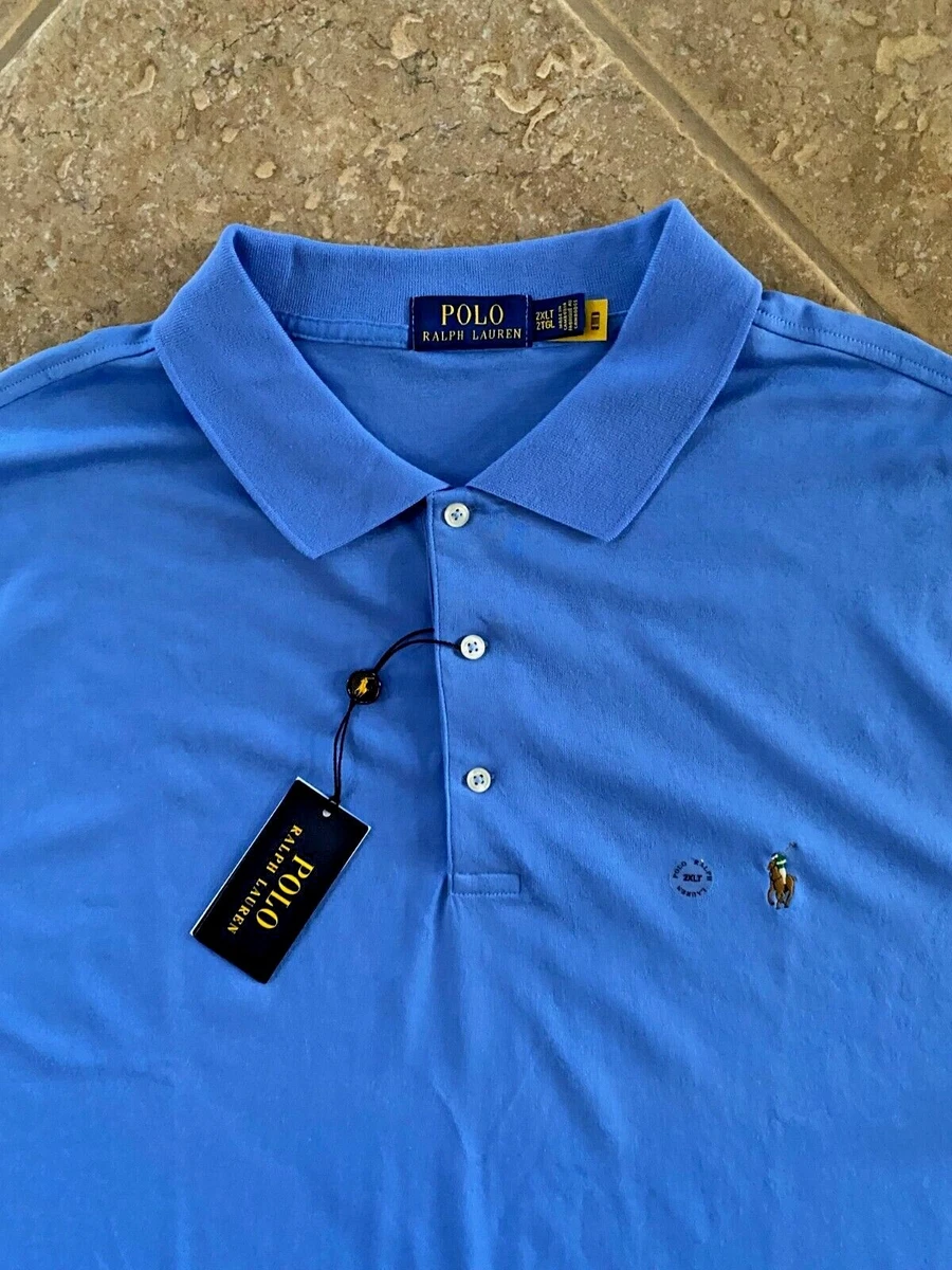 Polo Ralph Lauren Interlock Polo Shirt Big Tall Mens 2XB Blue w