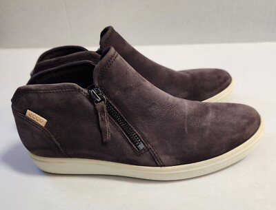 Ecco - Soft 7 Brown Taupe, Suede Nubuck  Booties Women's EU 38 -US Size 7 / 7.5 