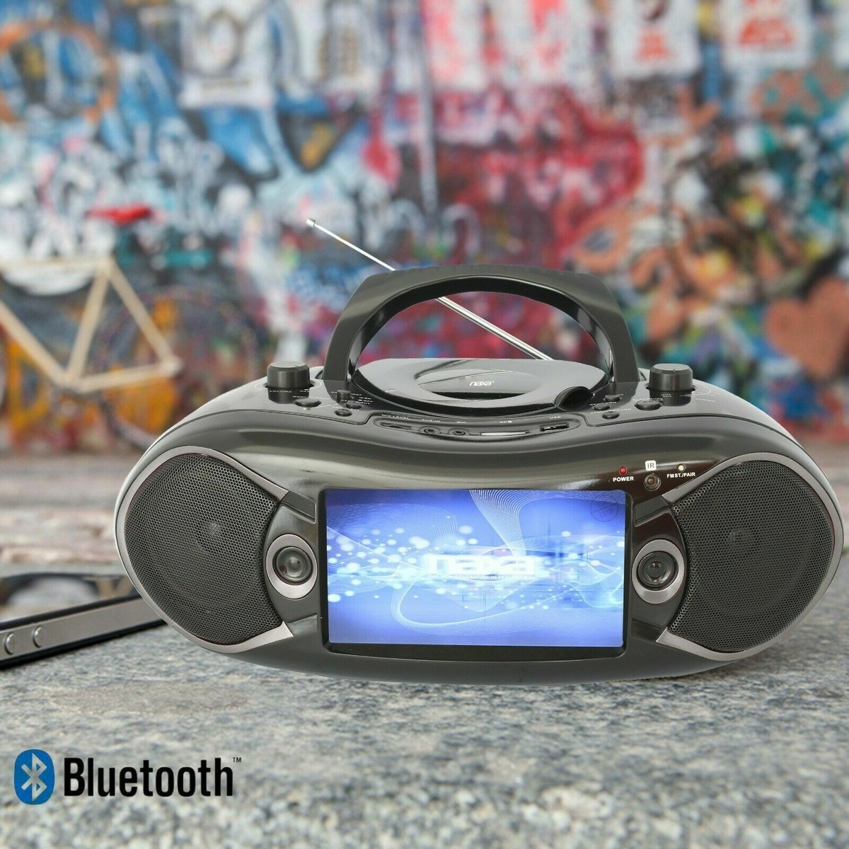 ののじDVD 超音波 NAXA Electronics NDL-287 7-inch LCD Screen Bluetooth DVD