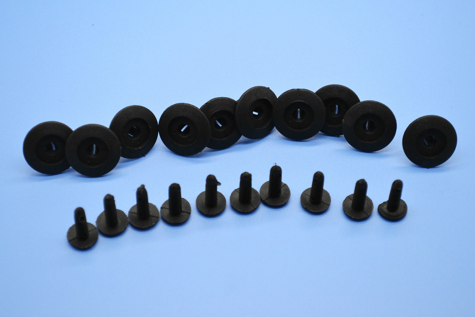 20 Clip Per Parafango Auto In Plastica Nera, Rivetti A Vite Per Ford, Hyundai, Kia, Foro Da 8mm, OEM MB-455-56143 - 2