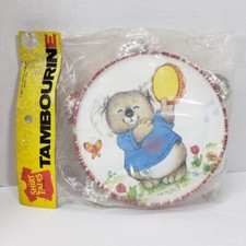 Vintage SHIRT TALES Tambourine Musical Toy Made In USA 7 Inch Round