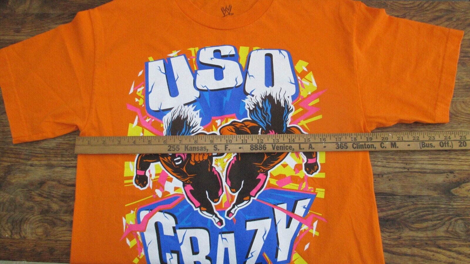 WWE USO Crazy USOS Authentic Wear Men's Orange T-… - image 3