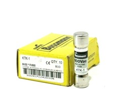LOT OF 10 NEW BUSSMANN KTK-1 FUSES KTK1