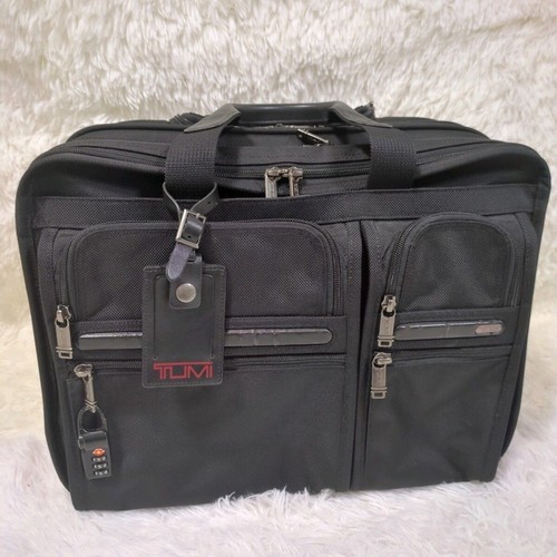 TUMI Business Carry Bag 2Wheel Suitcase 26104DH Black Nylon Travel Popular Model - Picture 11 of 11