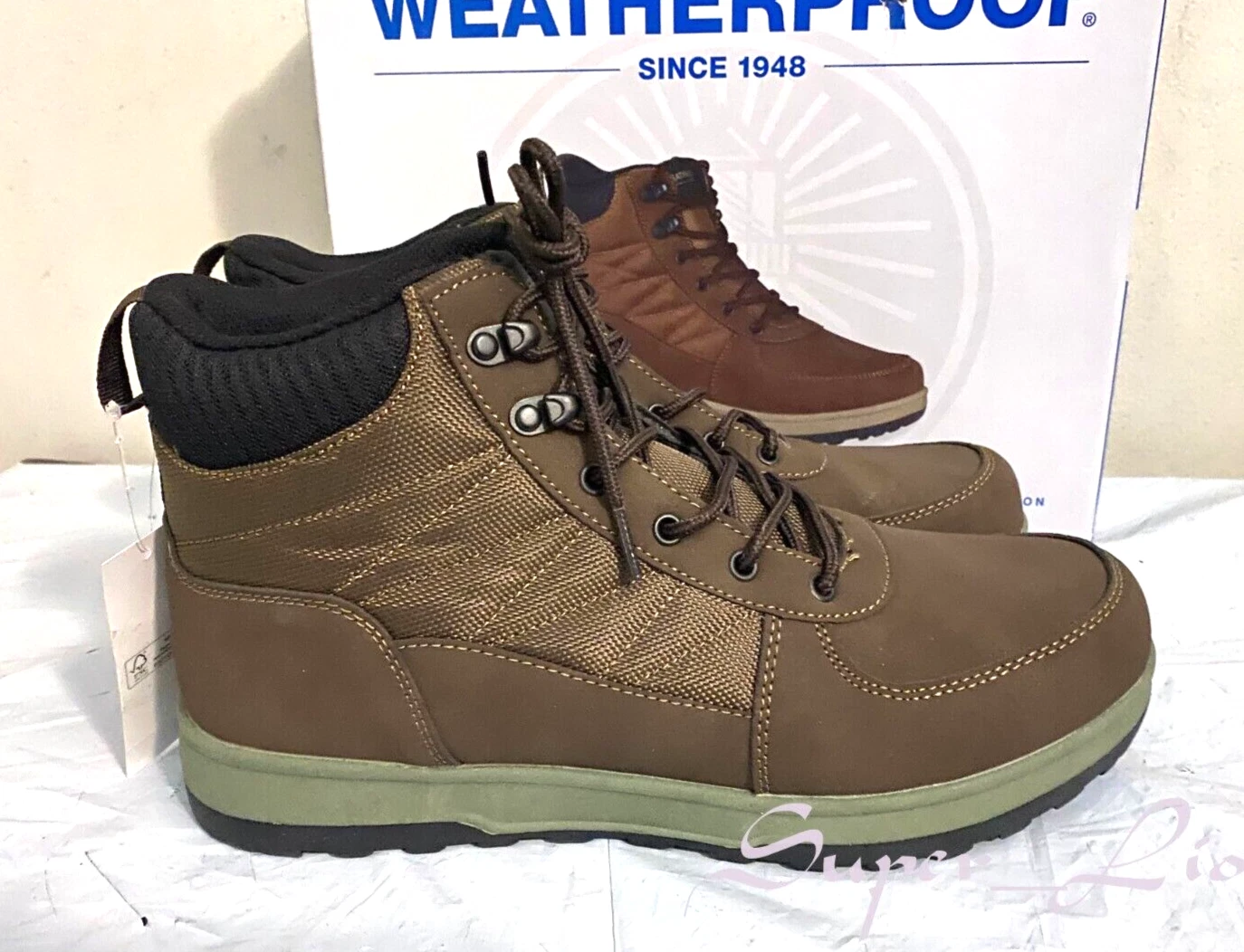 NEW Weatherproof Men's Stoll Cold Memory Foam Winter Boots - SIZE 10 - BROWN