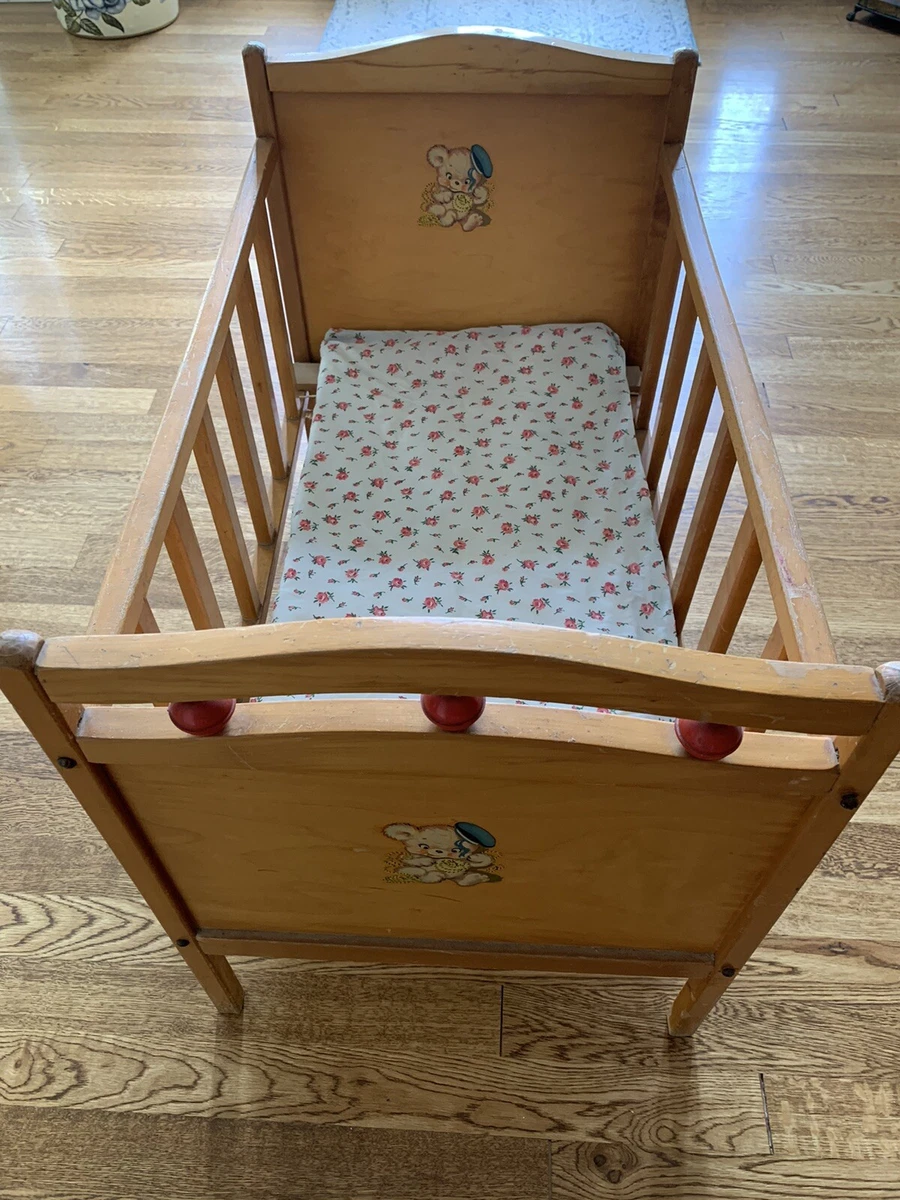 Vintage doll crib discount