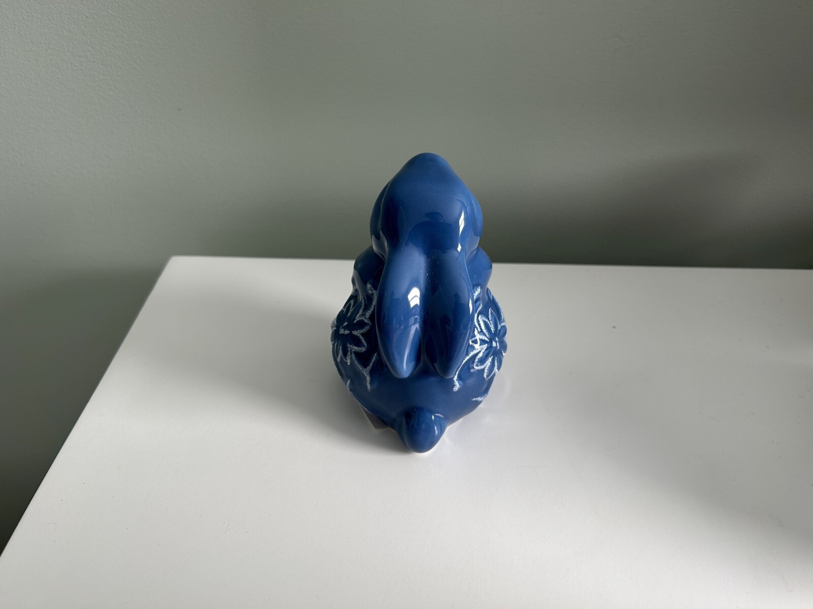 Hobby Lobby Ceramic Floral Thankful Bunny, BLUE, NWT eBay