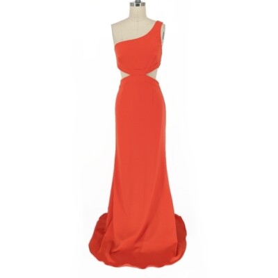 Jay Godfrey One Shoulder Maxi Dress Orange 4 formal wedding gala prom preppy | eBay Jay Godfrey One Shoulder Maxi Dress Orange 4 formal wedding gala prom preppy | eBay