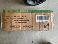 CAP Barbell Coated Dumbbell, Single 15Lb for Strength Training, Build Muscle