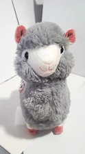 Kellytoy Llama Alpaca Grey plush Aztec Blanket Saddle 12" Soft Stuffed Toy