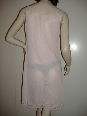 VINTAGE SOTTOVESTE NYLON ROSA TAGLIA 3 SEXY LINGERIE LEGGI LE MISURE | eBay