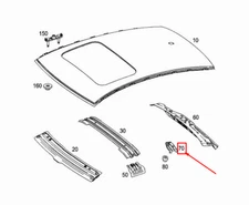 Mercedes-Benz GLC X253 Roof Mount Upper Rear Left A2536304301