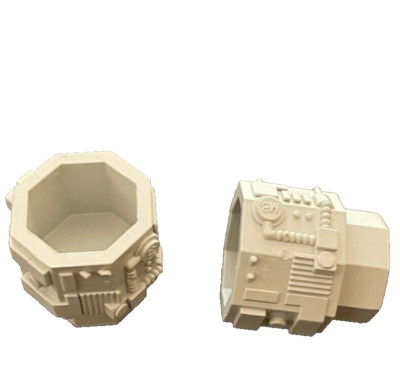 Robotix Modular Building Set Replacement Part Piece Grey SHORT PLUG SOCKET X 2