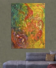 Original,  Mark Little,Acrylic Painting 81” X 62” Extra Large,Abstract,Modern,XL
