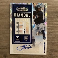 2020 Panini Contenders Rookie Diamond Ticket Travis Demeritte Auto RC 9/15