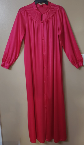 VTG Kayser Nightgown Robe Set Womens Medium Pink Nylon Long Peignoir Gown USA - Picture 12 of 16