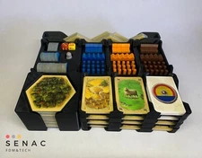 Base Catan Organizer Set | Senac LLC | Compatible with Settlers of Catan Base Bo
